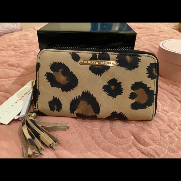 NWT: Rebecca Taylor Cheetah Zipper Wallet - Picture 1 of 4